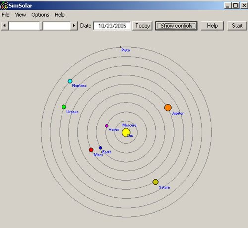 solar system october 23 2005