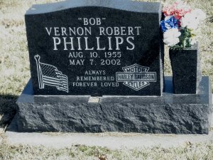 Finding a purpose in death isn't necessarily easier than finding a worthy one in life.  Vernon Robert Phillips elected to use his to advertise Harley Davidson Motorcycles.